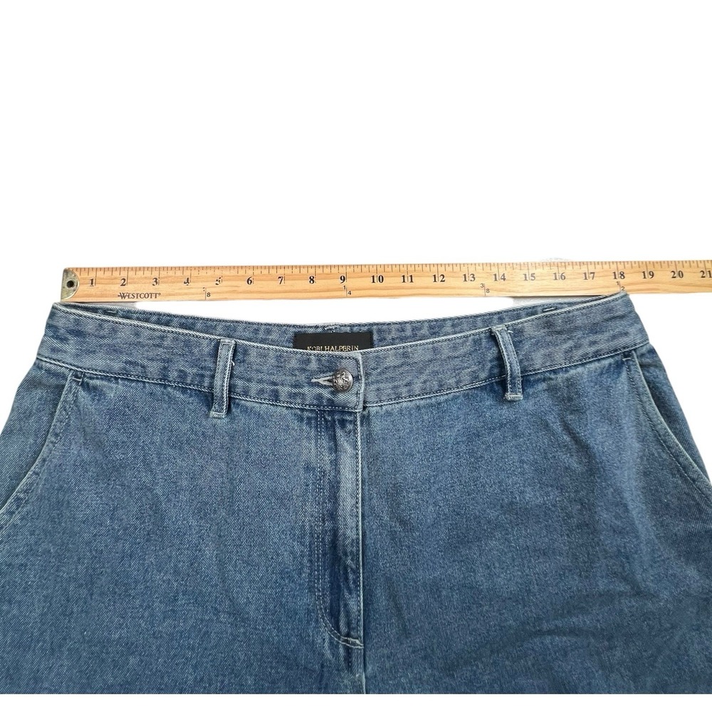 Kobi Halperin Womens 16 Effie Wide Leg Medium Wash High Rise Jeans Slash Pockets - Picture 5 of 9